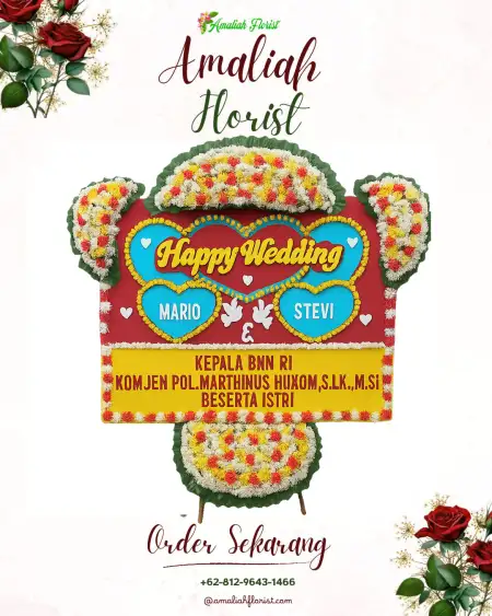 Papan Bunga Pernikahan Segala Anyar